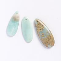 Gemstone Pendants Jewelry, Natural Stone, Different Shape for Choice & Unisex, more colors for choice, Sold By PC
