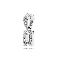 925 Sterling Silver European Pendant with Cubic Zirconia plated Unisex Sold By PC