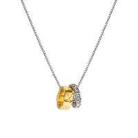 Cink Alloy nakit ogrlice, s Kubni cirkonij, s 6.5cm Produžetak lanac, Uštipak, pozlaćen, za žene & šupalj, miješana boja, nikal, olovo i kadmij besplatno, 11mm, Dužina Približno 40 cm, Prodano By PC