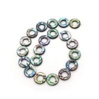 Abalone Shell Beads, Donut, DIY & different size for choice, multi-colored, Sold By Strand