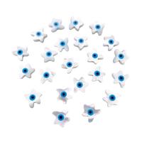 Fashion Evil Eye Jewelry Beads Shell Starfish DIY & enamel white 10mm Sold By PC