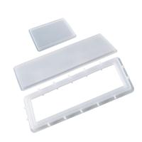 Conjunto de moldes epóxi DIY, silicone, Retângulo, branco, vendido por PC