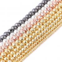 Natürliche Lava Perlen, plattiert, DIY & verschiedene Größen vorhanden, keine, verkauft von Strang
