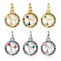 Tibetan Style Rhinestone Pendants, plated, DIY & enamel & with rhinestone, more colors for choice, nickel, lead & cadmium free, 11x18mm, Sold By PC