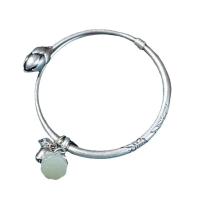 Brass Bangle, platinum plated, Adjustable & for woman, original color, Sold By PC