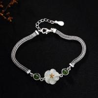 Brass Bracelet platinum plated for woman original color 180mm Sold By PC