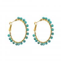 Brass Hoop Earring, 18K gold plated, different materials for choice & for woman, more colors for choice, Sold By Pair