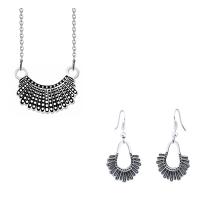 Fashion Stainless Steel Jewelry Sets, 304 Stainless Steel, different styles for choice & for woman & blacken, original color, Sold By PC