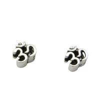 925 Sterling Silver Spacer Bead, DIY, silver color, 9x8x5.50mm, Sold By PC