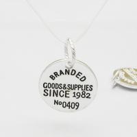925 Sterling Silver Pendant DIY & with letter pattern Sold By PC