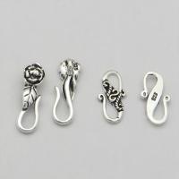 925 Sterling Silver S Hook Clasp, DIY & different styles for choice, silver color, Sold By PC