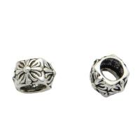 925 Sterling Silver Spacer Bead, DIY, silver color, 7x4.50mm, Hole:Approx 5.4mm, Sold By PC