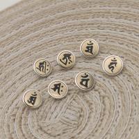 925 Sterling Silver Beads, with Brass, Flat Round, anoint, DIY & different designs for choice, silver color, 10x10mm, Hole:Approx 2mm, Sold By PC