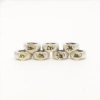 925 Sterling Silver Large Hole Bead with Brass anoint DIY silver color 4.20mm Approx 6mm Sold By PC