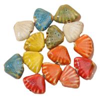 Printing Porcelain Beads, Shell, DIY, more colors for choice, 23x18mm, Hole:Approx 3mm, 10PCs/Bag, Sold By Bag