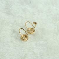 Brass Clip On Earring Finding, 14K gold plated, DIY, 8mm, Sold By Pair