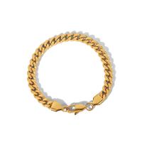 Bijoux bracelet en acier inoxydable, Acier inoxydable 304, bijoux de mode & pour femme, doré, 5mm, Longueur:17 cm, Vendu par PC