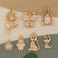 Cubic Zirconia Micro Pave Brass Pendant irregular high quality plated fashion jewelry & DIY  & micro pave cubic zirconia Sold By PC