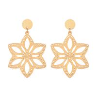 Zinc Alloy Drop Earrings with Wood Geometrical Pattern fashion jewelry & for woman & hollow Sold By Pair