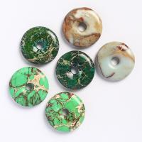 Gemstone Pendants Jewelry, Natural Stone, Donut, Unisex, more colors for choice, 30x9.10x30mm, Sold By PC