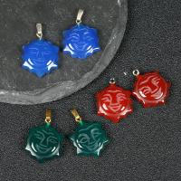 Gemstone Pendants Jewelry, Quartz, Sun, Unisex, more colors for choice, 18x5.70mm, Sold By PC