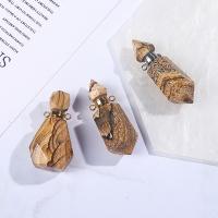 Picture Jasper Perfume Bottle Pendant, Unisex & different styles for choice & 1/1 loop, more colors for choice, Sold By PC