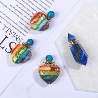 Natural Stone Perfume Bottle Pendant, Unisex & different styles for choice & 1/1 loop, more colors for choice, Sold By PC