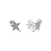 Cubic Zirconia Micro Pave Sterling Silver Earring 925 Sterling Silver with Cubic Zirconia & for woman Sold By PC