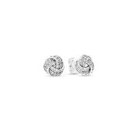 Cubic Zirconia Micro Pave Sterling Silver Earring 925 Sterling Silver with Cubic Zirconia plated & for woman & faceted 7-15mm Sold By PC