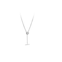 925 Sterling Silver Necklaces with Cubic Zirconia gold color plated & for woman & hollow Length Approx 45 cm Sold By PC