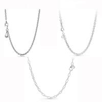 Cadeia de colar de prata 925 esterlina, 925 de prata esterlina, Vario tipos a sua escolha & para mulher, Mais cores pare escolha, comprimento Aprox 45 cm, vendido por PC