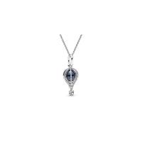 925 Sterling Silver Necklaces, with Cubic Zirconia, different styles for choice & for woman & enamel & hollow, more colors for choice, 15x7mm, Length:Approx 45 cm, Sold By PC