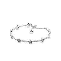 Cubic Zirconia Micro Pave Sterling Silver Bracelet 925 Sterling Silver with Cubic Zirconia & for woman Length Approx 7.5 Inch Sold By PC