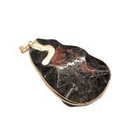Gemstone Pendants Jewelry with Brass Teardrop gold color plated Unisex mixed colors Sold By PC