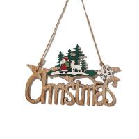 Wood Christmas Hanging Ornaments Christmas jewelry white Sold By PC