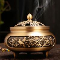Brass Incense Burner, plated, for home and office & durable, nickel, lead & cadmium free, 110x90mm, Sold By PC