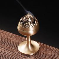 Brass Incense Burner, half handmade, for home and office & durable, nickel, lead & cadmium free, 69x133mm, Sold By PC