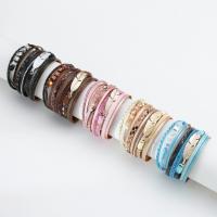 Bracelets cordon PU, cuir PU, avec cristal & alliage de zinc, multicouche & Style bohème & pour femme, plus de couleurs à choisir, 35mm, Longueur:Environ 7.76 pouce, Vendu par PC