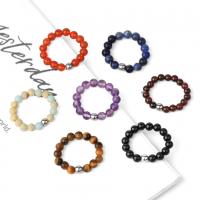 Natural Gemstone Finger Ring, Adjustable & different materials for choice & Unisex, 16.5mm,4mm, Sold By PC