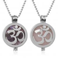 Gemstone Pendants Jewelry Zinc Alloy with Gemstone platinum color plated & Unisex nickel lead & cadmium free Sold By PC