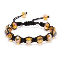 Crystal Bracelets, with Polyester Cord, handmade, fashion jewelry & adjustable & for woman, more colors for choice, 10mm, Length:18-30 cm, Sold By PC