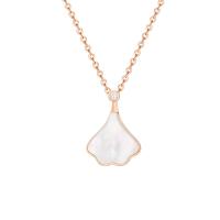 925 Sterling Silver Necklaces, with Shell, Shell, plated, fashion jewelry & for woman, more colors for choice, 19.30x14.50mm, Length:Approx 17.7 Inch, Sold By PC