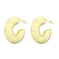 Brass Stud Earring, real gold plated, fashion jewelry & for woman, gold, 28x5x8mm, Sold By Pair