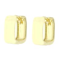 Messing Huggie Hoop Earring, echt goud verguld, mode sieraden & voor vrouw, goud, 5x12x11mm, Verkocht door pair