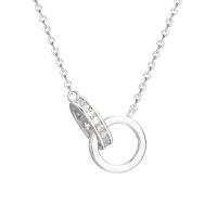 925 Sterling Silver Necklaces plated fashion jewelry & micro pave cubic zirconia Length Approx 17.7 Inch Sold By PC