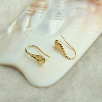 Brass Hook Earwire, 14K gold plated, DIY, 17x6mm, Sold By Pair