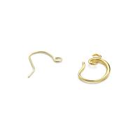 Brass Hoop Earring Components plated DIY 12*19mm 12*20mm Sold By Pair