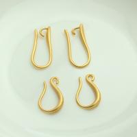 Brass Hoop Earring Components 18K gold plated DIY Sold By Pair