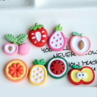 Mobile Phone DIY Decoration, Resin, Fruit, epoxy gel, different styles for choice, multi-colored, 23x25mm, 100PCs/Lot, Sold By Lot
