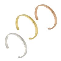 316 Stainless Steel Cuff Bangle, Round, Vacuum Plating, fashion jewelry & for woman, more colors for choice, 6mm, 10PCs/Lot, Sold By Lot